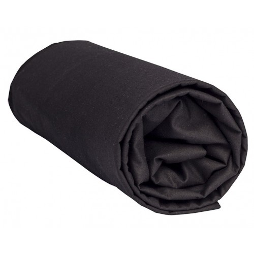 Sábana bajera ajustable lisa Negro cama 135 cm - 135x190/200 cm